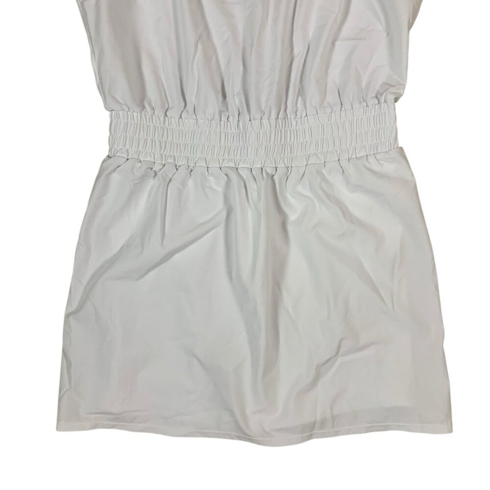 Abercrombie & Fitch White Sleeveless Smocked-Waist Dress - Picture 3 of 6